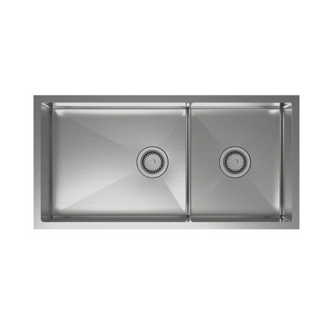 Fienza Hana Double Kitchen Sink 40L/27L Stainless Steel 68406