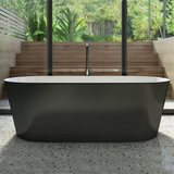 Decina Elinea 1500mm Freestanding Bath Black/ White EL1500B