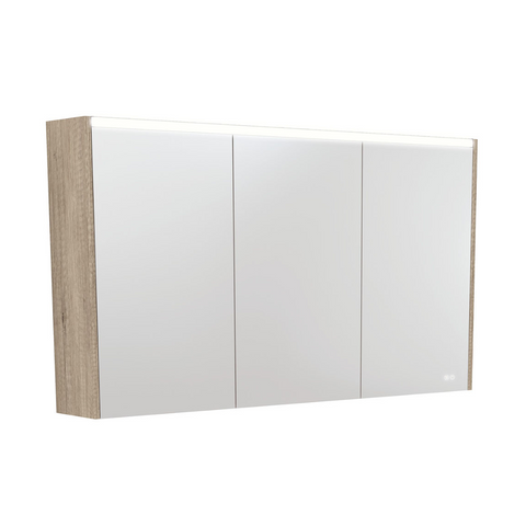 Fienza Mirror LED Cabinet 1200mm Scandi Oak PSC1200S-LED