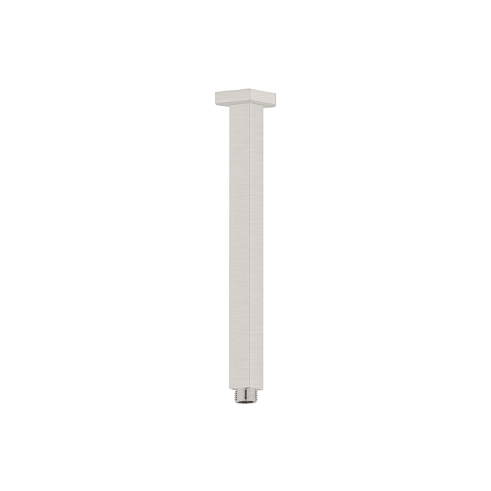 Nero Square Ceiling Arm 300mm Length Brushed Nickel NR504300BN