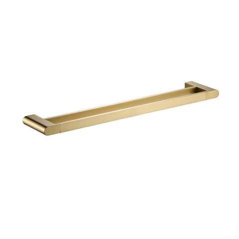 P&P Flores Double Towel Rail 600mm Brushed Gold 55302-600-BG