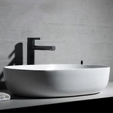 Eva Oval Counter Top Basin 480mm Matte White BEQOV-MW