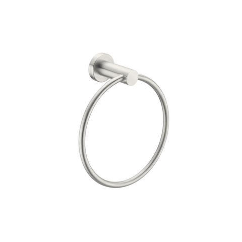 Nero Mecca Hand Towel Ring Brushed Nickel NR1980BN