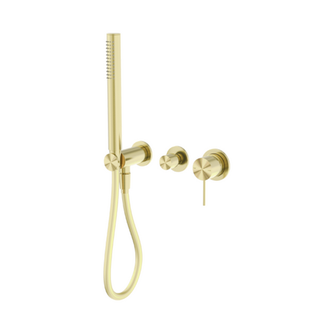 Nero Mecca Shower Mixer Diverter System Seperate Back Plate Brushed Gold NR221903fBG