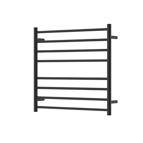 Fienza Isabella Heated Towel Ladder 750x700mm 8 Bars Matte Black 8277570MB