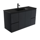 Fienza Dolce Matte Black Satin 1200mm Vanity Wall Hung TCLB120ZB