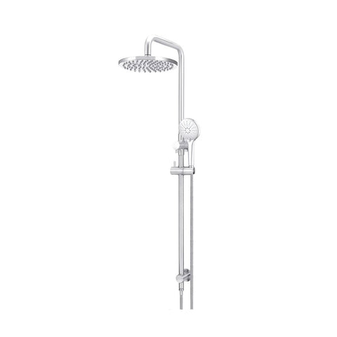 Meir Round Combination Shower Rail 200mm Rose, Three Function Hand Shower Chrome MZ0704-C
