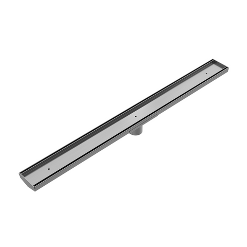 Nero Tile Insert V Channel 900x82mm Floor Grate 50mm Outlet Gunmetal NRFG002HSGM