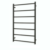 Radiant Matte Black 700 x 1130mm Round Non Heated Towel Rail BLTR02