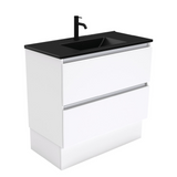 Fienza Dolce Matte Black Quest White 900mm Vanity Kickboard TCLB90QK