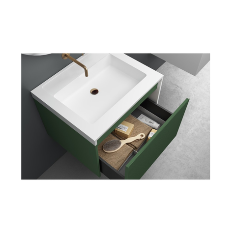 BelBagno Rimini Wall Hung Vanity 590x495x450mm Rain Forest (green) RIMINI-600-RF