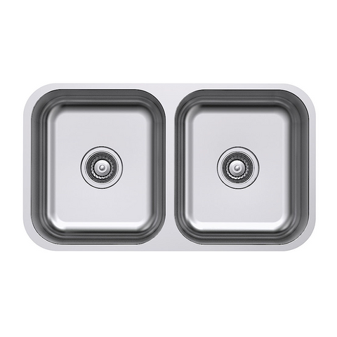 Fienza Tiva Double Kitchen Sink 785x450x180mm Stainless Steel 68109