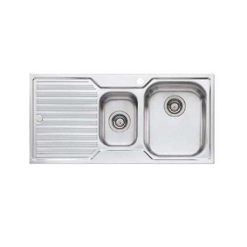 Oliveri Diaz 980mm 1 & 1/2 Bowl Sink With Drainer Stainless Steel DZ102