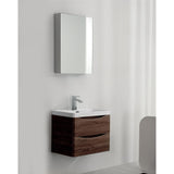 Belbagno Ancona Wall Hung Vanity 600x420x450mm Rose Wood ANC-600W-RW