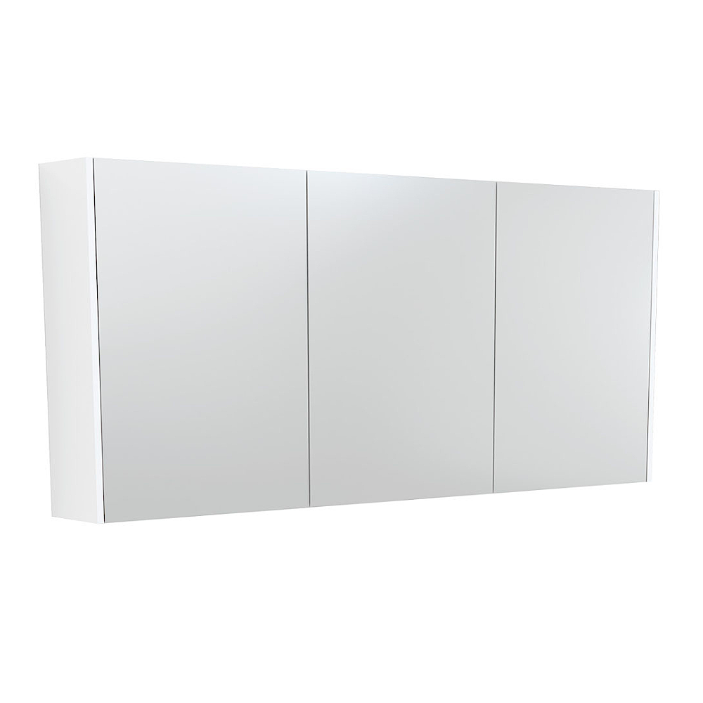 Fienza Mirror Cabinet 1500mm with Side Panels Satin White PSC1500MW