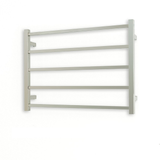 Radiant Polished 750 x 550mm Square Heated Towel Rail (Left Wiring) STR03LEFT