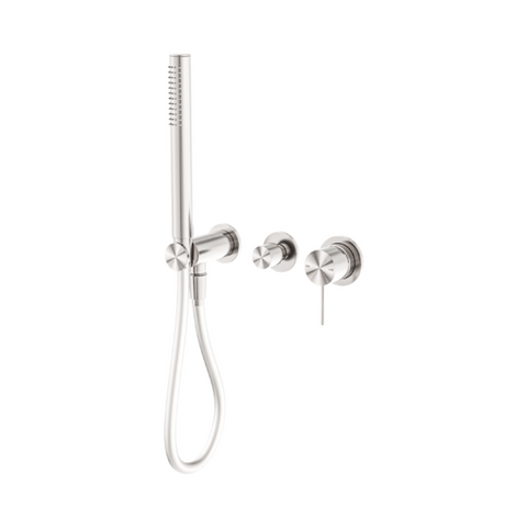 Nero Mecca Shower Mixer Diverter System Seperate Back Plate Brushed Nickel NR221903fBN