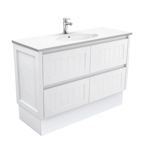 Fienza Rotondo Hampton 1200mm Vanity Unit with Kickboard White ROT120TK