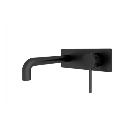 Nero Dolce Wall Basin Mixer Stylish Spout Matte Black NR250807BMB