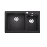 Blanco Naya 8 Sink Inset Double Bowl 815mm (Earthy Black) Anthracite NAYA8K5 526829