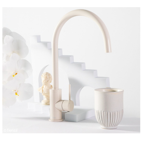 Fienza Kaya Sink Mixer Warm White Gloss 228105W