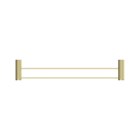 Nero Opal Double Towel Rail 600mm Brushed Gold NR2524dBG