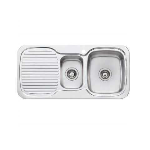 Oliveri Lakeland 980mm 1 & 1/2 Double Right Hand Bowl Sink Stainless Steel LL127