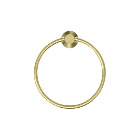 Nero Mecca Hand Towel Ring Brushed Gold NR1980BG