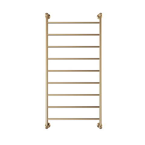 Fienza Lillian Heated Towel Ladder 600x1208mm 9 Bars Urban Brass 81060120UB