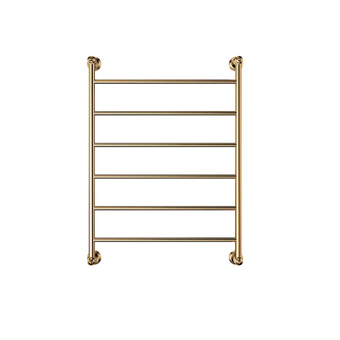 Fienza Lillian Heated Towel Ladder 600x808mm 6 Bars Urban Brass 8106080UB
