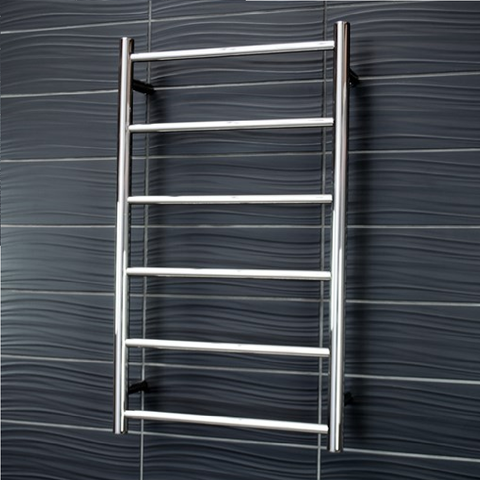 Radiant Polished 500 x 830mm Round Non Heated Towel Rail LTR01-500