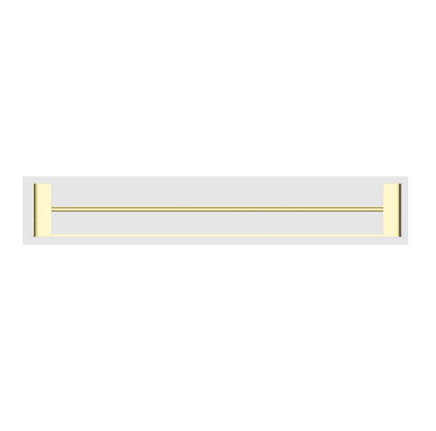 Nero Bianca DoubleTowel Rail 800mm Brushed Gold NR9030DBG