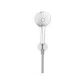 Meir Round Hand Shower on Fixed Bracket Chrome MZ08-C