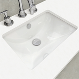 Fienza Crystal Pure Undermount Stone Top, Fingerpull 1200mm Vanity Unit with Kickboard White SC120C