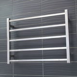 Radiant Polished 750 x 550mm Square Heated Towel Rail (Right Wiring) STR03RIGHT