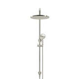 Meir Round Combination Shower Rail 300mm Rose, Three Function Hand Shower Brushed Nickel MZ0706-PVDBN