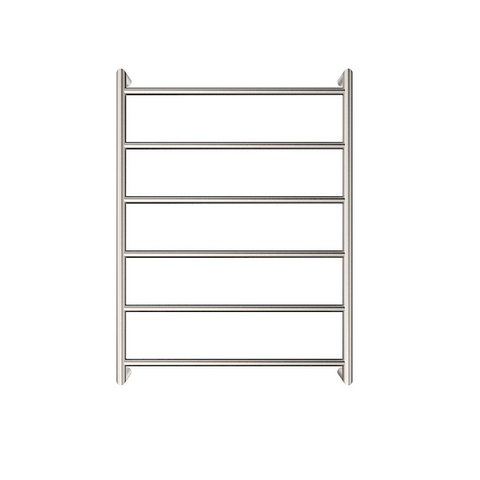 Fienza Kaya Heated Towel Ladder 600x800mm 6 Bars Brushed Nickel 8286080BN