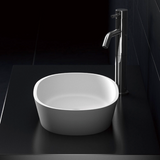 Kaskade Solaya Oval Counter Top Basin 600mm Stone Matte White RSA1-600