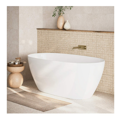 Oliveri Naples Freestanding Bath 1500mm White NA1500-D