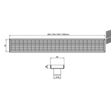 Phoenix Flat Channel Drain HG 75 x 1200mm Outlet 45mm Stainless Steel 200-2141-51