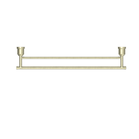 Nero York Double Towel Rail 600mm Aged Brass NR6924dAB