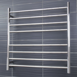 Radiant Polished 750 x 750mm Round Heated Towel Rail (Left Wiring) RTR06LEFT