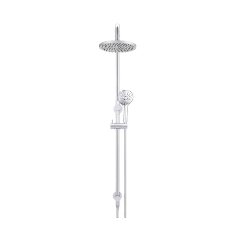 Meir Round Combination Shower Rail 200mm Rose, Three Function Hand Shower Chrome MZ0704-C