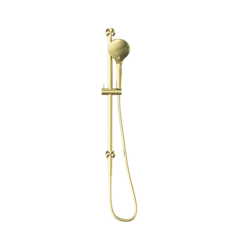 Nero Mecca Rail Shower With Air Shower Brushed Gold NR221905aBG