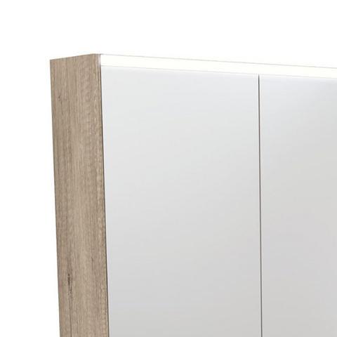 Fienza Mirror LED Cabinet 1200mm Scandi Oak PSC1200S-LED