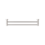 Nero Dolce Single Double Rail 600mm Brushed Nickel NR2024DBN