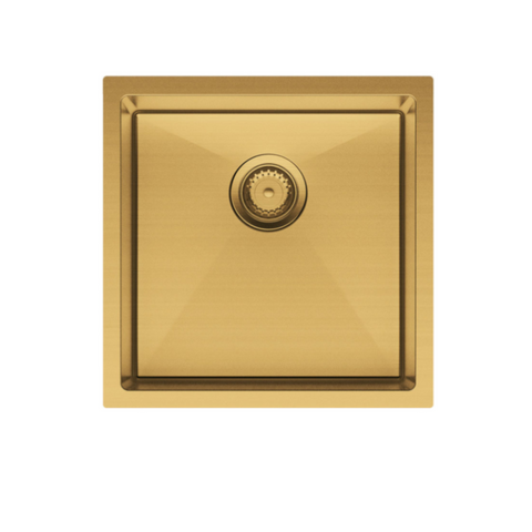 Fienza Hana Single Kitchen 32L Sink PVD Rugged Brass 68401RB