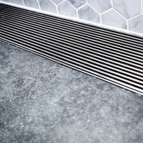 Phoenix V Channel Drain HG 75 x 600mm Outlet 65mm Stainless Steel 201-2113-51