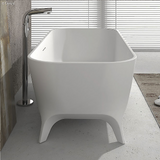 Fienza Hampton Cast Stone Solid Surface Bath 1600mm Matte White ST17