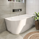 Decina Natalia 1700 Right Back to Wall Freestanding Bath White NA1700RW